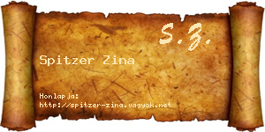 Spitzer Zina névjegykártya